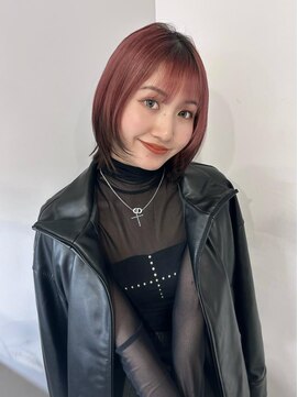 ネオリーブウリ 二子玉川店(Neolive uri) ミディアムヘア暗めカラーデザインカラーフェイスフレーミング