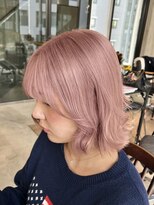 エフィールリアモ(afeel riamo)&nbsp;ブリーチ2回ダブルカラーピンクベージュカラー