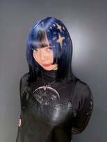 コエル(KOER)&nbsp;【レイヤーボブ】星空デザイン×ネイビーブルー×ダブルカラー