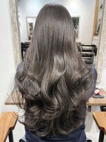 ミモザワークス ヘアアレンジ 1ブリーチ グレージュカラー