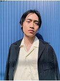 刈り上げないメンズヘアセンターパートアップバンク渋谷ショート