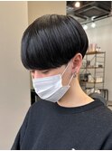 黒髪マッシュナチュラルマッシュメンズヘア韓国ツーブロック