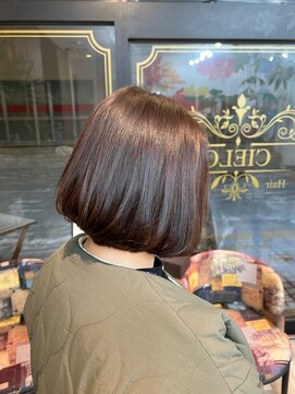 シエロ(CIELO) 丸みボブ&チョコレートグレージュ