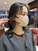 アース コアフュールボーテ 富山婦中店(EARTH coiffure beaute)&nbsp;ブルーカラーホワイトベージュフェイスフレーミングインナー