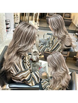 ブレンド 渋谷(BLend) ハイライトカラーマチルダボブインナーグレージュ前髪