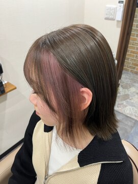 ベルポ(Bellpo) フェイスフレーミング×ペールピンク/髪質改善/インナーカラー