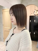 ローレン(LOREN)&nbsp;ミルクティーベージュぷつっとボブケアブリーチ 梅田