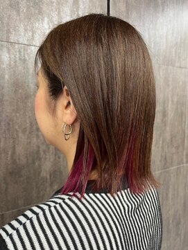 ミック ヘアアンドメイク アップ 駒込店(miq Hair&Make up) inner color pink