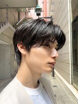 艶センターパートニュアンスパーマカルマパーマダークアッシュ