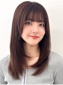 【La fith】内巻きストレート×シースルーバング