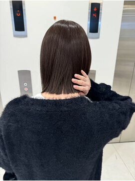 ガレリア 名駅オーキッドビル店(GALLARIA) 切りっぱなしスッキリ薄めボブツヤカラーシースルーハイライト
