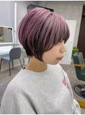 ショート/デザインカラー/ピンクラベンダー/アウターカラー