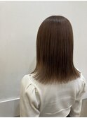 ミルクティーベージュ×切りっぱなし