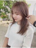 ラテベージュケアブリーチダブルカラー暖色カラーピンクカラー