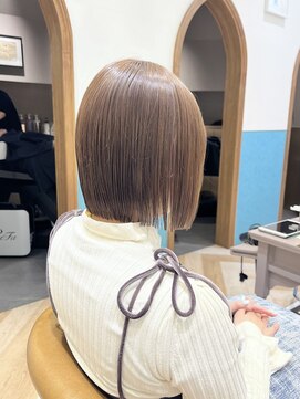 ロンド レグリーズ 立川(Lond leglise) ミニボブレイヤー/レイヤーカット/ダークアッシュ/顔周り/立川