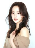 韓国ハッシュカット×艶ショコラベージュカーテンバング♪