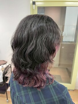 ハイレート ウニクス川越店(Hairate) 【Hairate本川越】インナーカラー＊ピンクバイオレット