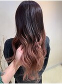 グラデーションカラー,ピンクベージュ,ミルキーピンク【草加】