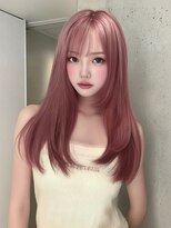 ランテルディ 渋谷(LANTERDIT)&nbsp;サイドバングミディアムヘア透明感カラーミルクティーベージュ◎