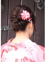 グラスペディア(graspedia)&nbsp;浴衣　ミディアム編みこみアップ