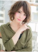 ■mod's上尾10-16★■外国人みたいな☆くせ毛風エアリー大人ボブ