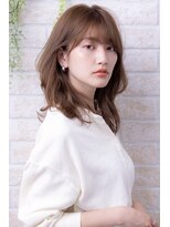ヘアーアートシフォン 池袋西口店(Hair art chiffon)&nbsp;くびれヘア/アプリコットオレンジ/縮毛矯正/白髪ぼかし/髪質改善