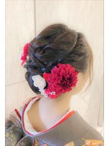 ヘアアンドメイク オプシス(Hair&Make OPSIS)&nbsp;成人式＝綺麗にまとめたツイスト編み込みヘア＝