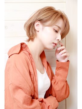 オーシャン(Ocean) [OCEAN Hair&Life藤原純] ショートウルフ×ハイトーンベージュ☆