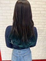 ビス リアン 川口店(Vis lien)&nbsp;裾カラー/ターコイズ/派手髪/