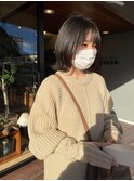 大人可愛い20代30代40代外はねボブ