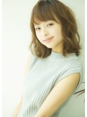 大人ランダムパーマチェリーブラウンダークアッシュ