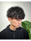 メンズマッシュ/ツイストスパイラルパーマ/ジリジリボリューム