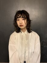 テテ ニコ(tete nico) ミディアムヘア　×     グレージュ