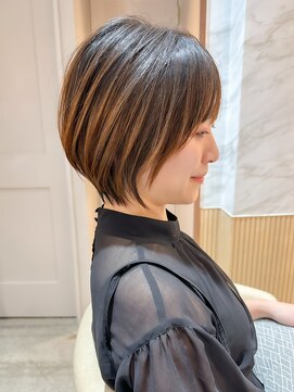 ロンド エスポワール 錦糸町(Lond espoir) 【武井俊樹】小顔前髪 ショートヘア ピンクベージュ 錦糸町