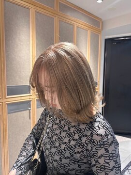 ヘアサロン ガリカ 表参道(hair salon Gallica) <miko>くびれミディアム x ピンクベージュ