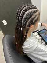 アンダーバーホワイト 西宮店(_WHITE) コーンロウ/ストレート7本