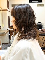 ヘアリゾート粋 ウナム 新宿東口店(enam)&nbsp;デザインカット/セミロング/ゆるパーマ