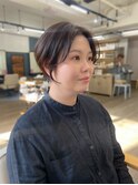 くびれショート　前髪長め　熊本ショート　ruen 右田莉奈