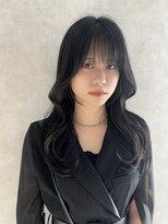 ロエン 西岡崎店(ROEN) くびレイヤーセミロングサイドバングシースルーバング韓国風