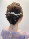 結婚式参列者におすすめ！シニヨンスタイル