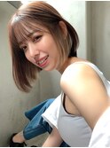 【ROSE】インナーカラー_ボブ_シースルーバング