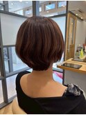 20代30代40代50代ナチュラルブラウン小顔マニッシュワンレンボブ