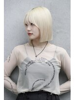 トニーアンドガイ 青山店(TONI & GUY)&nbsp;柔らかいブロンドヘアーの切りっぱなしボブ