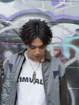 ビカムメンズヘアー 栄店(become men's hair) フェザーパーマフェザーショートコンマバング韓国