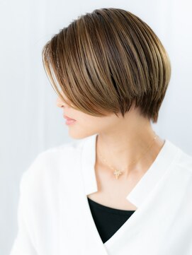 カバーヘア ブリス 北浦和(COVER HAIR bliss) アシンメトリー切りっぱなしショート//北浦和20代30代40代