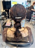 ヘアアレンジ/編みおろし/ヘアセット/結婚式/横浜/川崎/鶴見