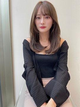 ノク(nok) オリーブベージュ_カーキグレージュフェザーバング