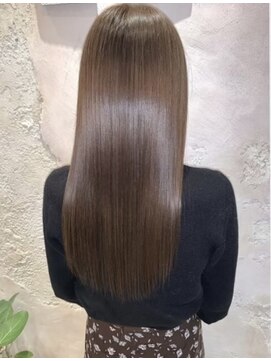 ロンド ストラーダ 心斎橋(Lond strada) くびれヘア×アプリコットオレンジ×美髪［髪質改善/縮毛矯正］