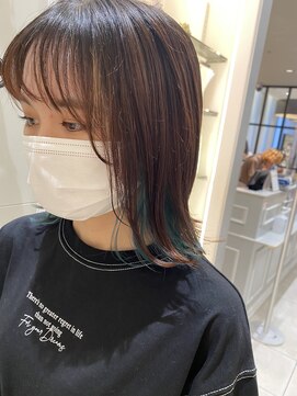 ネオリーブギンザ 銀座店(Neolive GINZA) インナーカラー　切りっぱなしボブ