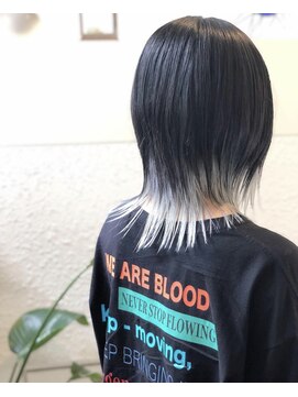 ドロップス ヘアー(Drops hair) black × white